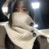 New Decorative Collar Scarf For Women Girls Winter Solid Knitted Neckerchief Fashion Soft Warmer Neck Collar Pullover Scarves