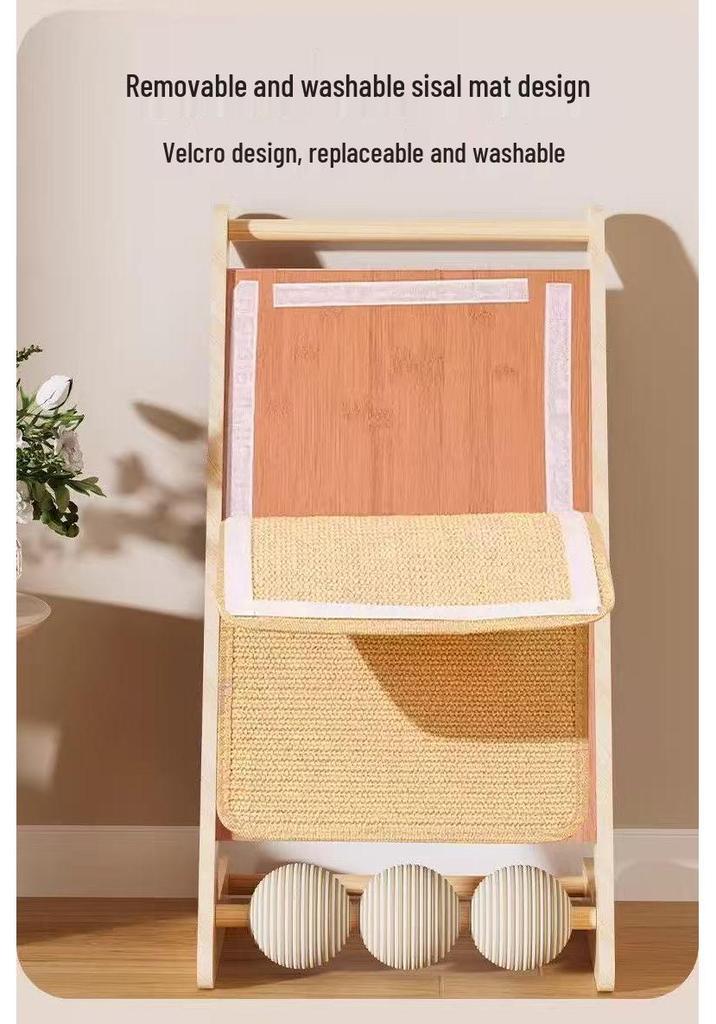 Durable L-Shaped Cat Scratcher with Bed and Scratch-Resistant Corrugated Board
