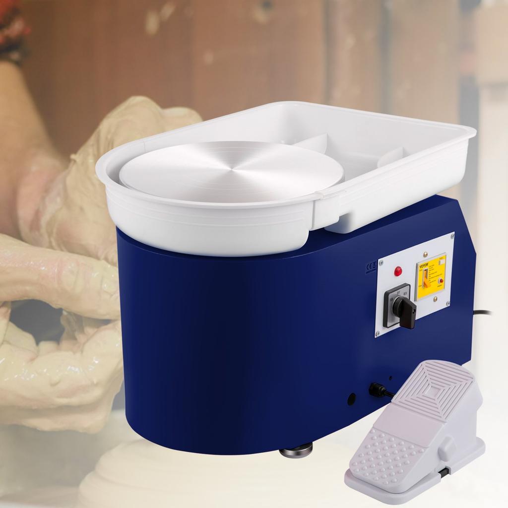 VEVOR Pottery Wheel 27.9 cm 0-300 RPM Ceramic Wheel, 350W Adjustable Speed Forming Machine with Sculpting Tools and Apron