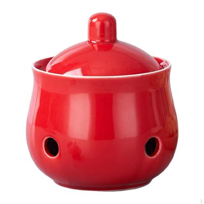 Ceramic Garlic Keeper That Keeps Cloves Fresh. Ginger Saver for The Kitchen.