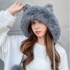 Fluffy Winter Plush Hat Cartoon Ear Protection Hat Cute Lei Feng Hat  Cycling