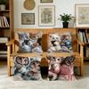 Cute Cat Holding Phone Cushion Cover For Pillow Printing Sofa Decoration Home Car Room Coffee Shop Office Nordic Simplicity