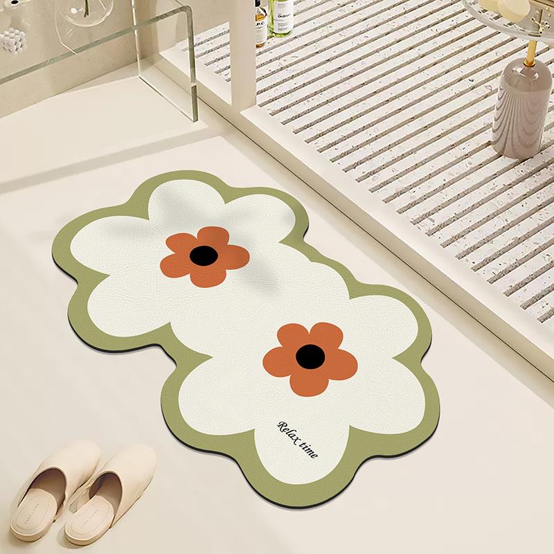 Bathroom Toilet Floor Mat Toilet Door Carpet Diatomium Mud Soft Mat Wash Basin Absorbent Mat Quick Drying Non-slip Foot Mat