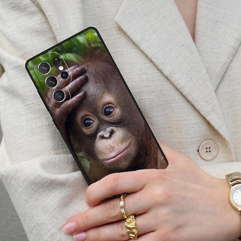 CUTE ORANGUTAN monkey BABY 2 Cell Phone Case for Samsung Galaxy S26 Ultra S25 S24 S23 S22 S21 S20 Note10 Cover