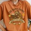 The Daily Grind Coffee Raccoon T-shirt | Vibing In the Garbage Graphic Tee