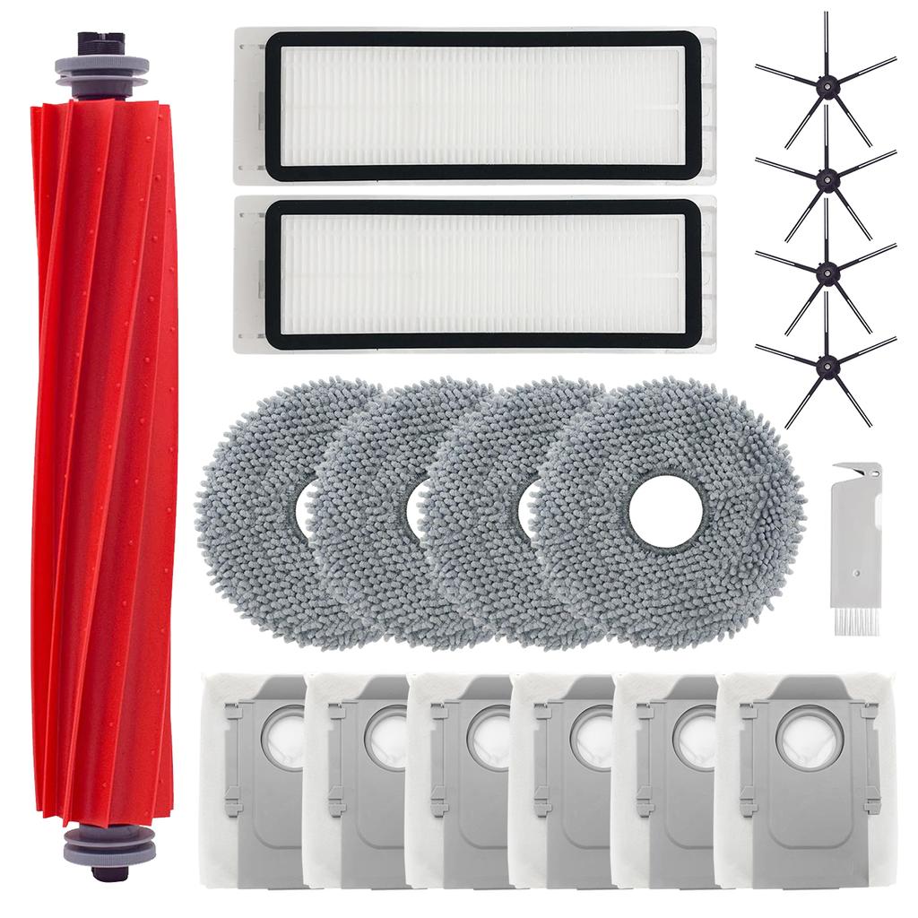 Accessories Kit Compatible with Roborock Q Revo Robtic Vacuum Cleaner,Mop Pads Main Brush Dust Bags Side Brush Hepa Filter