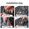 2/4Pcs No‑Sew Flower Pearl Waist Buckle Detachable Pants Waist Reducing Clip Fashion Decor Brooch for Jeans Skirt Shirt Outfit