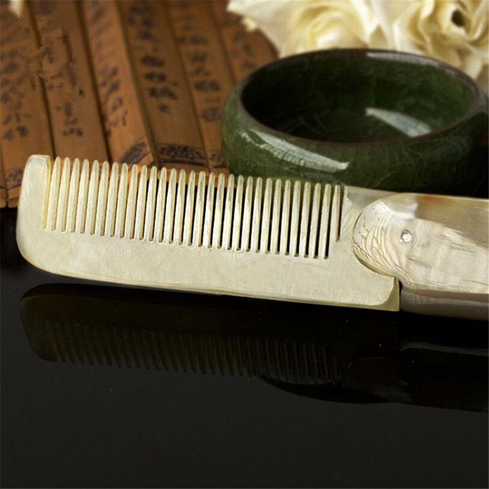 Girl Hair Styling Tool Hairdressing Yak Horn Comb Massage Comb Foldable Hair Care Tool