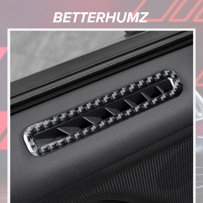 For Ford Mustang GT 2026 2026- Carbon Fiber Car Interior Door Side Air Vent Outlet Trim Sticker Decoration Tuning Accessories