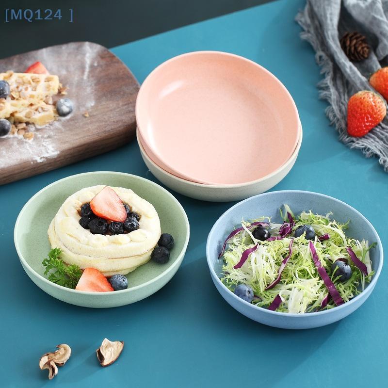 5pcs/set Nordic Wheat Straw Plate Fruit Plate Vegetable Plate Tableware Plate