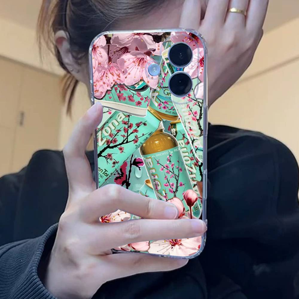 

Fashion Vaporwave AriZona Iced Tea Aesthetic Silicone Phone Case Material For iPhone 17 16 15 11 12 13 14 Pro Max Mini Plus TPU iPhone 14pro max