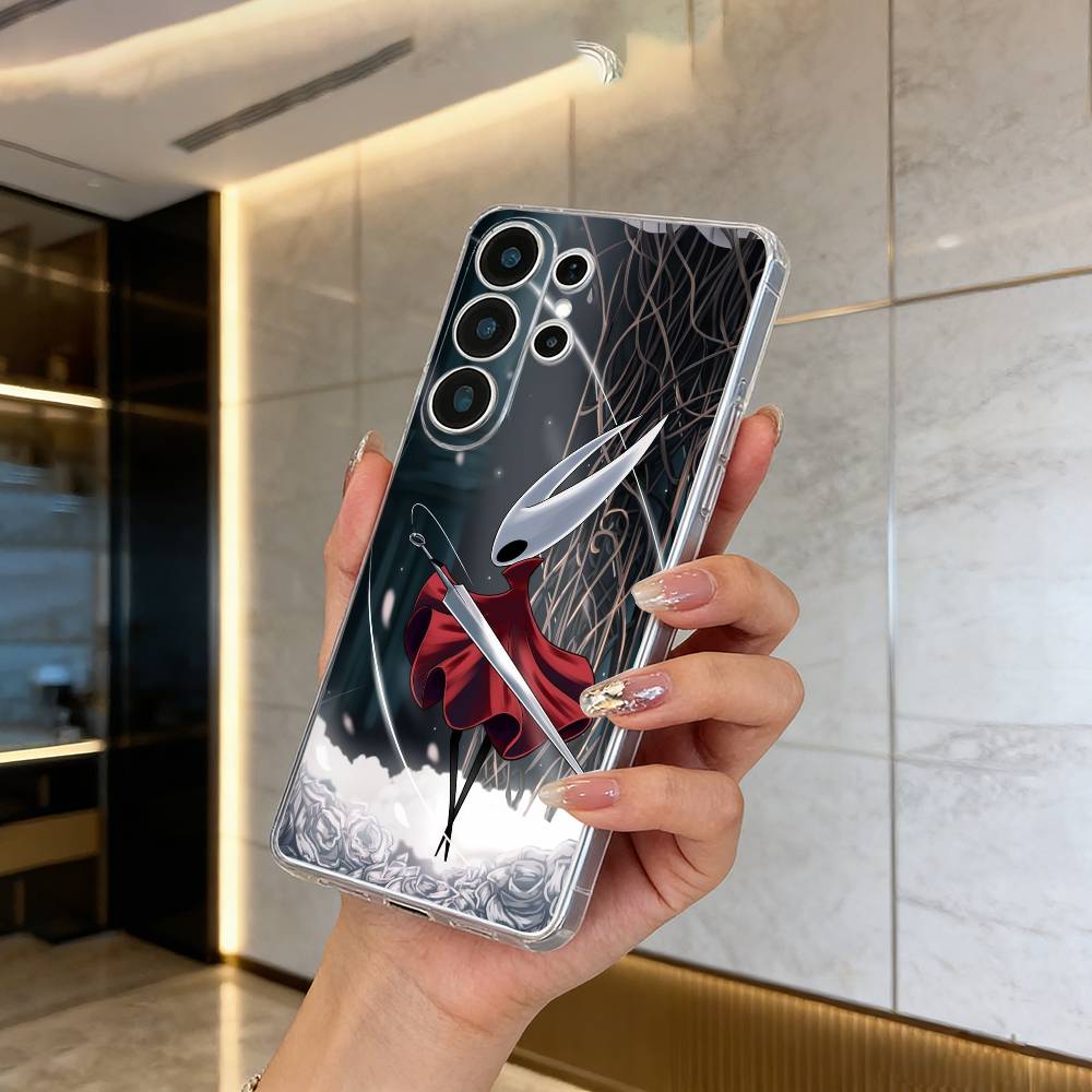 H-Hollow- K-Knight -S-Silksong Clear Phone Case for Samsung S25, S24, S21, S22, S23, S30, Ultra, S20, Plus, FE, Lite