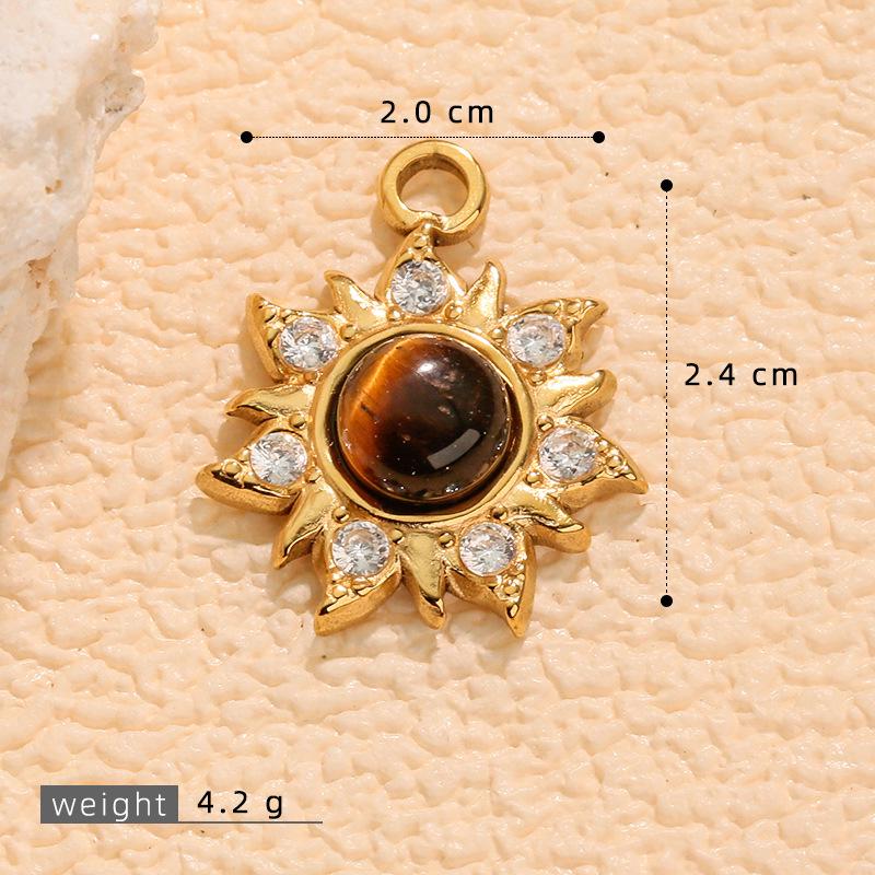 Stainless Steel Tiger Eye Oval Pendant & Earrings Set