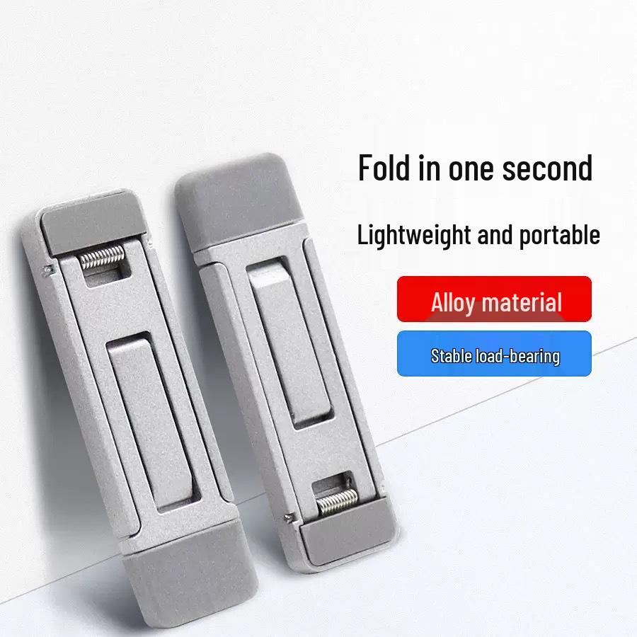 Foldable Zinc Alloy Laptop & Tablet Desktop Stand with Height Adjustment & Cooling Support