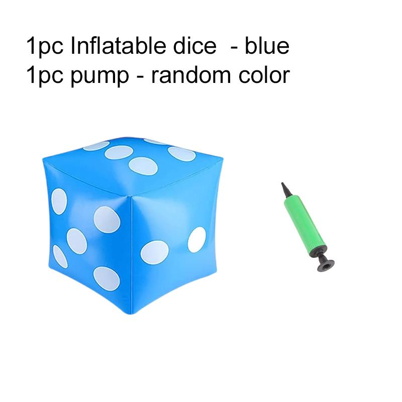 30cm Inflatable Dice Set with Pump Spiral/Long Strip Balloon Festival Gathering Decoration DIY Party Entertainment Supplies TMZ