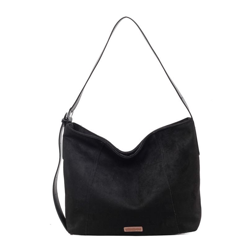 

Винтажная замшевая сумка женская сумка под мышкой сумка через плечо чёрный