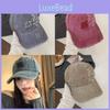Retro Distressed Cotton Baseball Cap With Embroidered Letters For Casual Style