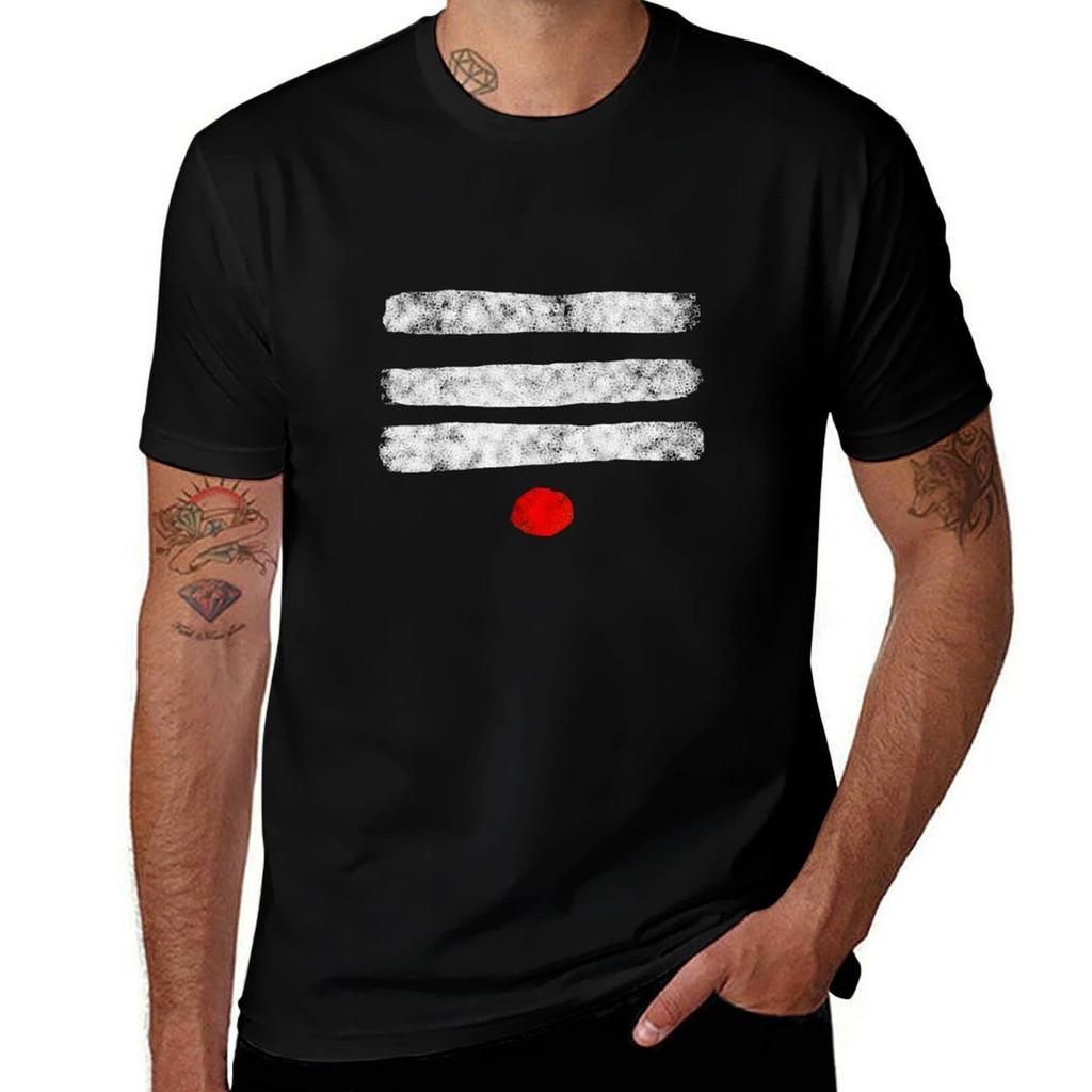 Shiva Streifen T-Shirt Moderner Druck Lässiges T-Shirt