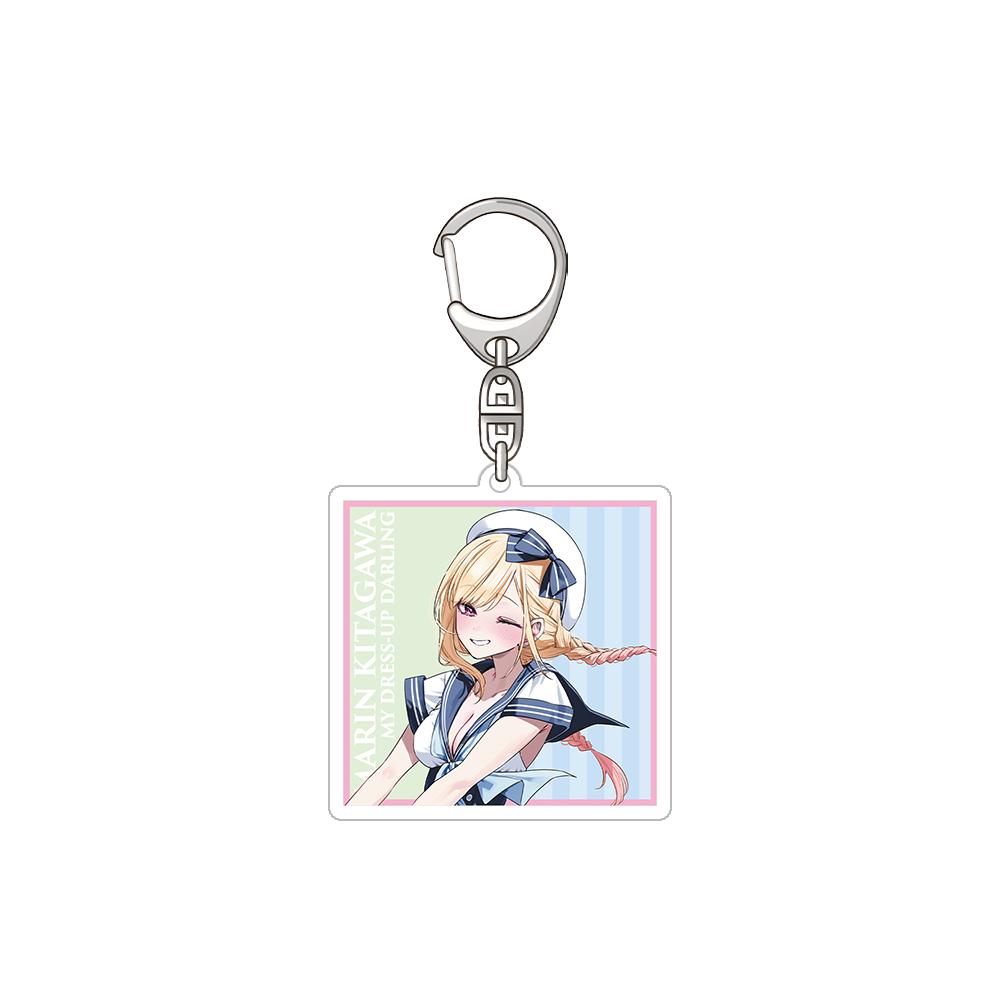 

My Dress-Up Darling Marin Kitagawa Official cosplay square Acrylic Keychain Bag pendant anime goods Bag Charm Fans Charm Gifts 6 cm