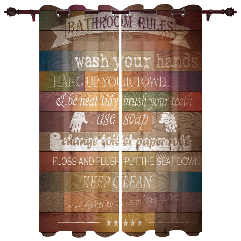 Text Stripes Window Curtains Home Decor Living Room Curtains Kitchen Drapes Panel Curtains for Bedroom