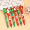 36Pcs Santa Claus Christmas Series Resin Patch Erasable Press Pen Cartoon Side Press Press Gel Pen Gift Pen 0.5mm Student Prize Gift Writing Tools Hol