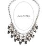 Punk Halloween Skull Necklace Statement Chain Jewelry with Front Drape and Alloy Finish for Concert and Party Outfits Daily