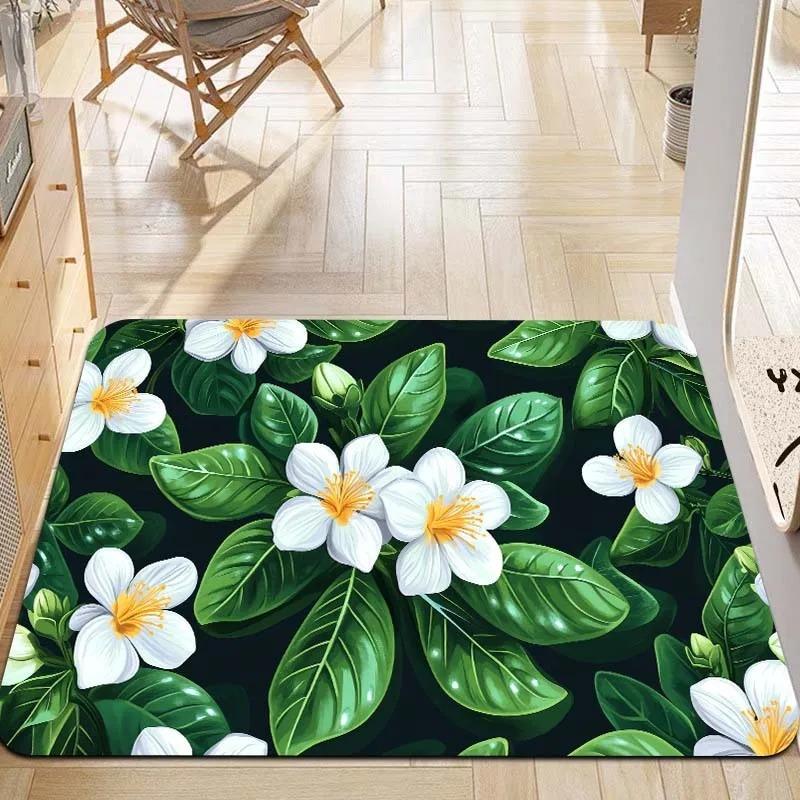 1PC Mushroom Pattern Kitchen Rugs Non-Slip Home Door Mats Pop design Bathroom Rug Bath Mat Carpet for Home Sink Laundry Decor