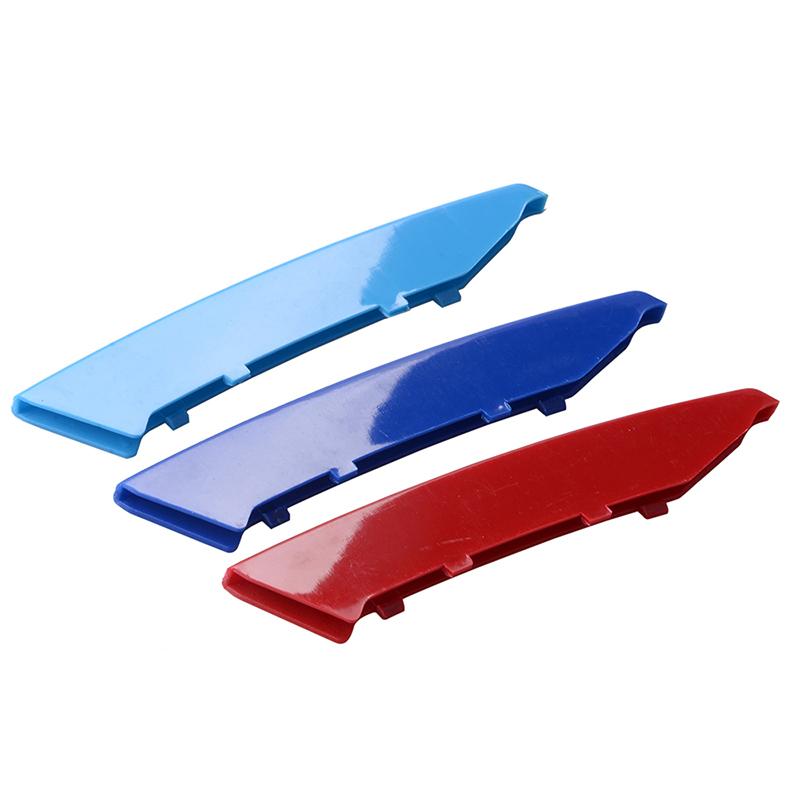 12 Slats Kidney Front Grill Grille Decal Stripe Cover Clip Trim M-Sport Decorative Parts Fit For BMW 3 Series E90 E91