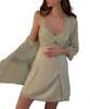 Slip Half Slip Mini Inner Camisole Babydoll Sexy Lingerie Lace Slip Nightwear with Chest Pads [Mqyzhx] Women's (L, Green)