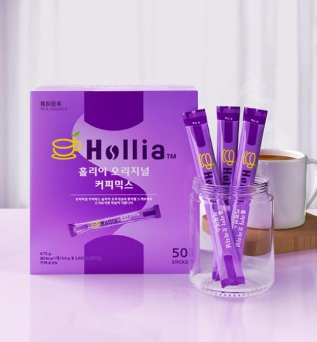 Hollys Original Coffee Mix Sticks 50 Sticks Korean Instant Coffee