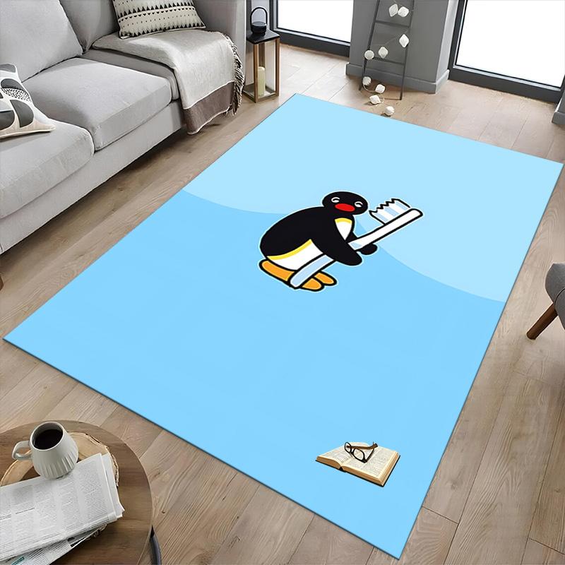 Penguin Teeth Carpet For Playroom Bedroom Living Room Sofa Home Decor Kids Game Area Rug Nonslip Floor Mat
