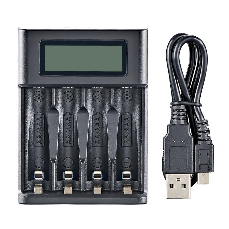 4 Slots LCD Display AA AAA Battery Charger Independent Slot Smart LCD Charger for NI-MH /NI-CD AA AAA 1.2V Rechargeable Battery