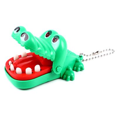 Juego Creativo Pequeño Cocodrilo Boca Dentista Muerde Dedo Juguete de Broma con Llavero