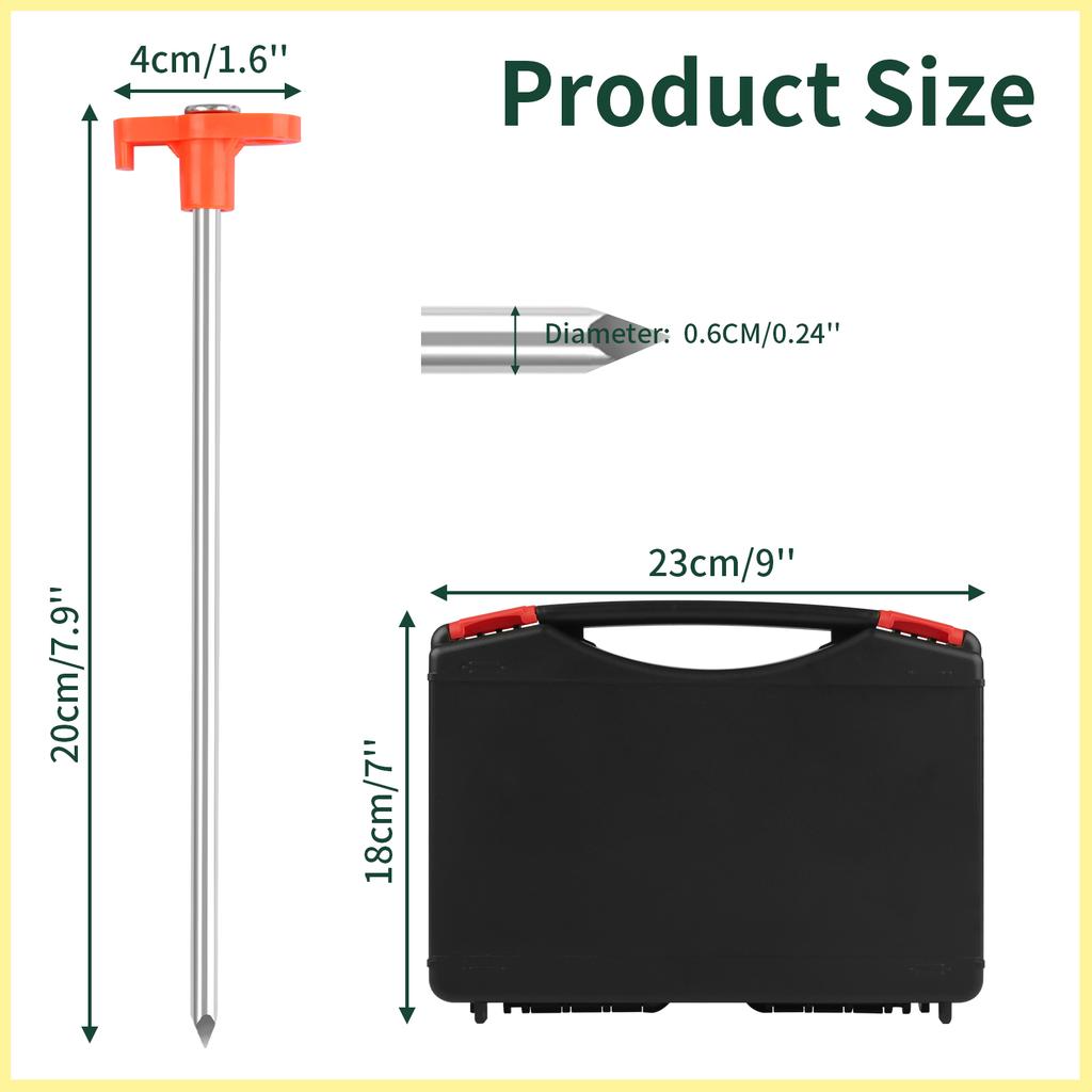 20 Stück/Los 20cm Aluminiumlegierung Zelt Heringe Schwerlast Reise Outdoor Camping Zubehör Plane Ultraleichte Nägel Erdspieße