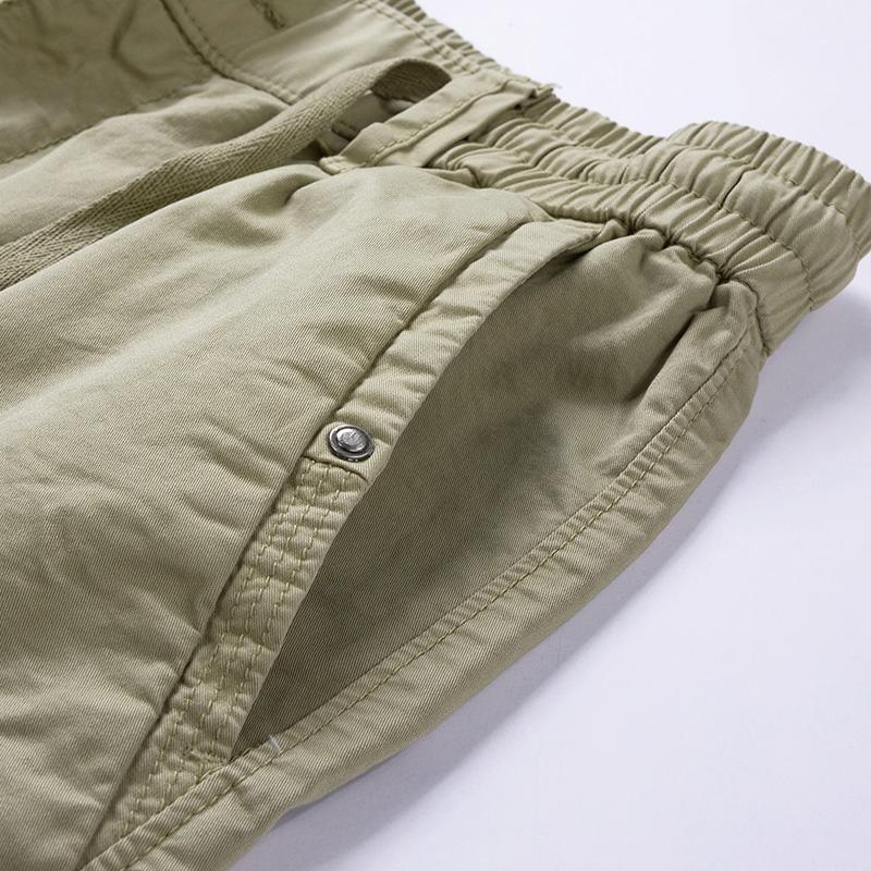 Pánské letní outdoorové pracovní šortky JAYSCE módní volné prodyšné kapesní capris ležérní mikroelastické pevné kalhoty cargo