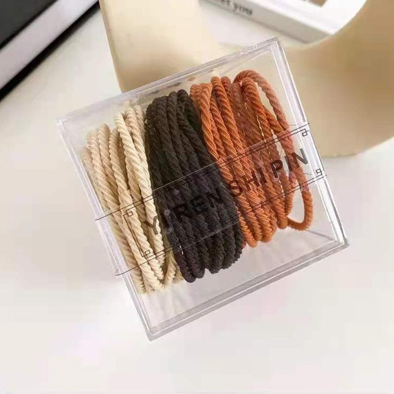 

50 шт. базовых резинок для волос макарон, резинок для волос с высокой эластичностью; аксессуары для волос; кольца для волос с резьбой; украшения для оголовья