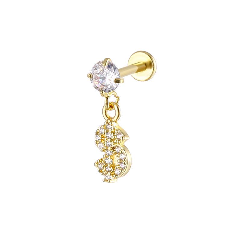 Internally Threaded Lip Stud Ear Cartilage Hoop Dangle Body Piercing Jewelry