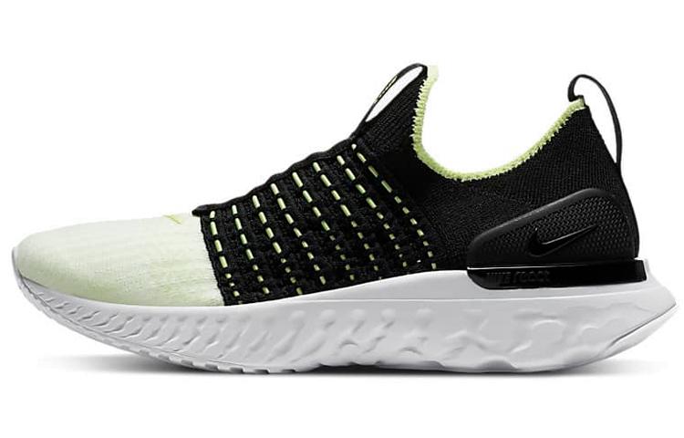 Nike React Phantom Run Flyknit 2 Black Barely Volt Women s CJ0280-004 36