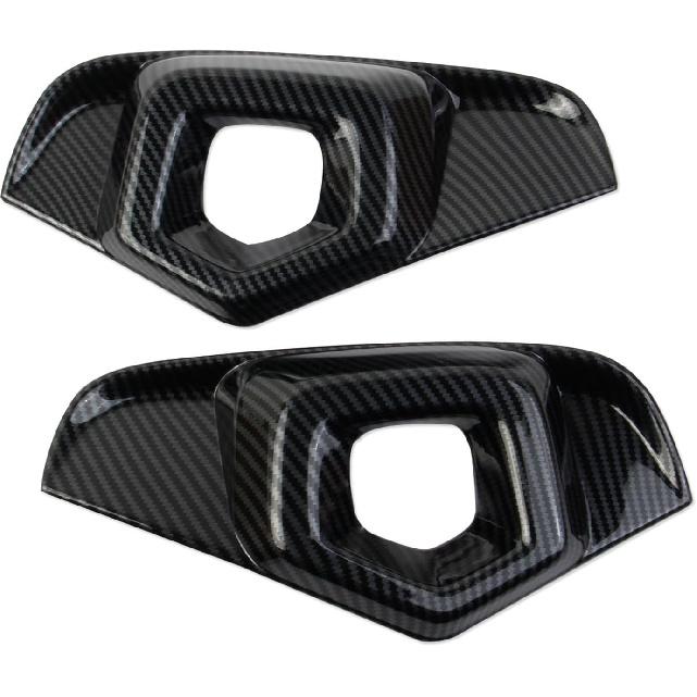 Carbon Fiber Style Front Fog Light Lamp Cover Molding Trims Accessories for 2022-2025 Toyota RAV4
