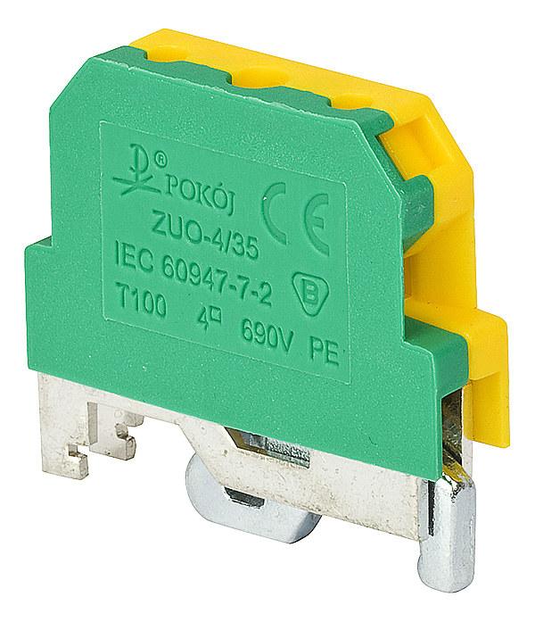Yellow-green Protective Threaded Connector ZUO-4/35