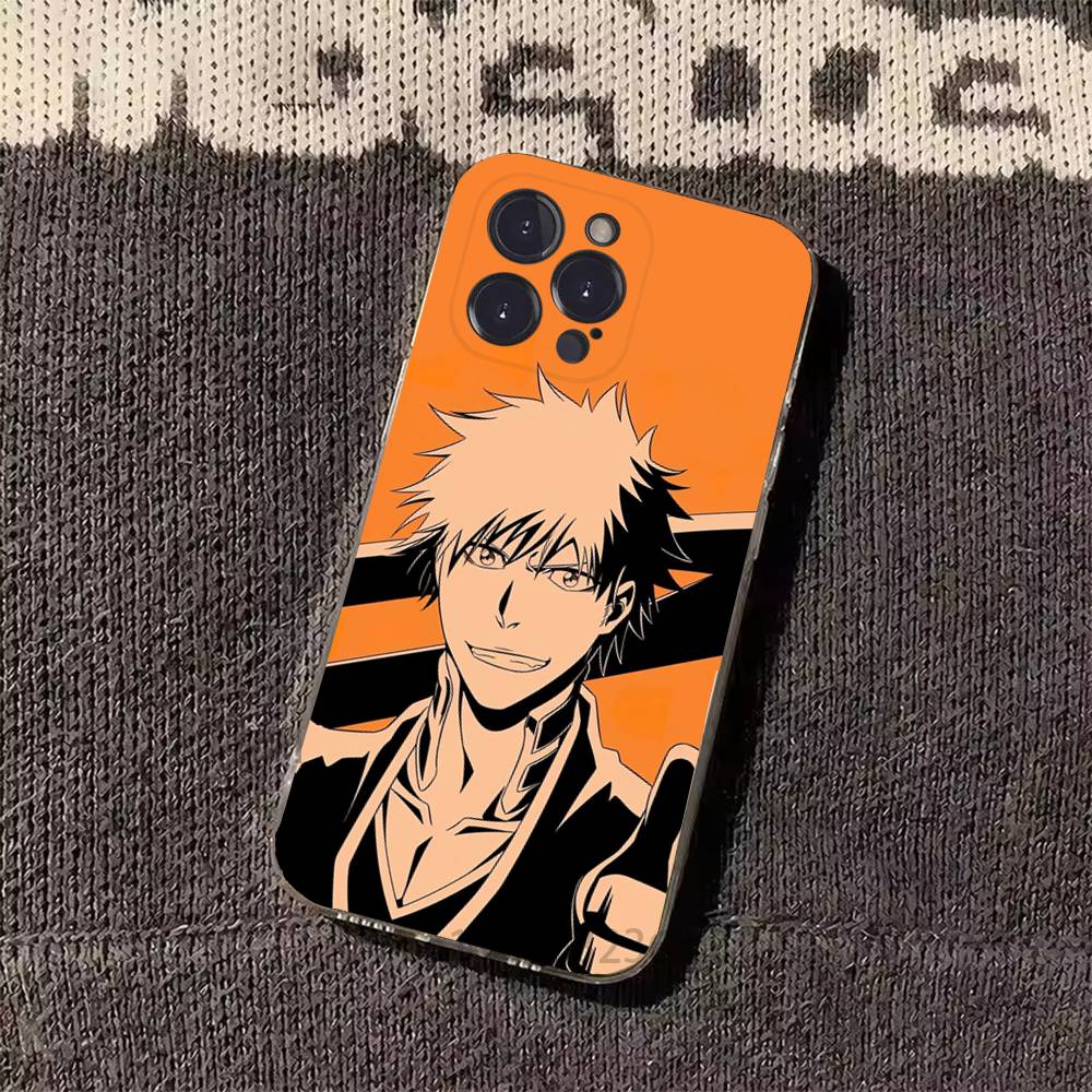 Kurosaki Ichigo B-Bleach Rukia Phone Cases For iPhone 17 16 15 14 13 12 11 Pro Max Plus Luxury Camera Protection Plastic
