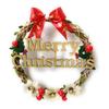 Decorated Christmas Wooden Wreath for Front Door - Size 7.5 Inch, Wall Hanging, Decoration for Church, Home, Office, Shopping Malls