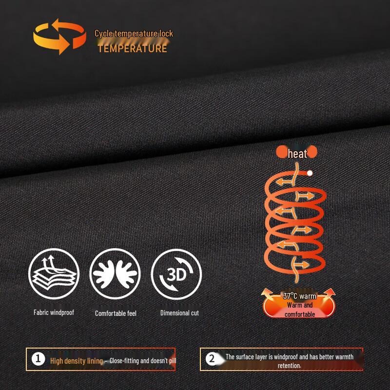 Men's Padded Embroidered Windproof Stand-up Collar Jacket