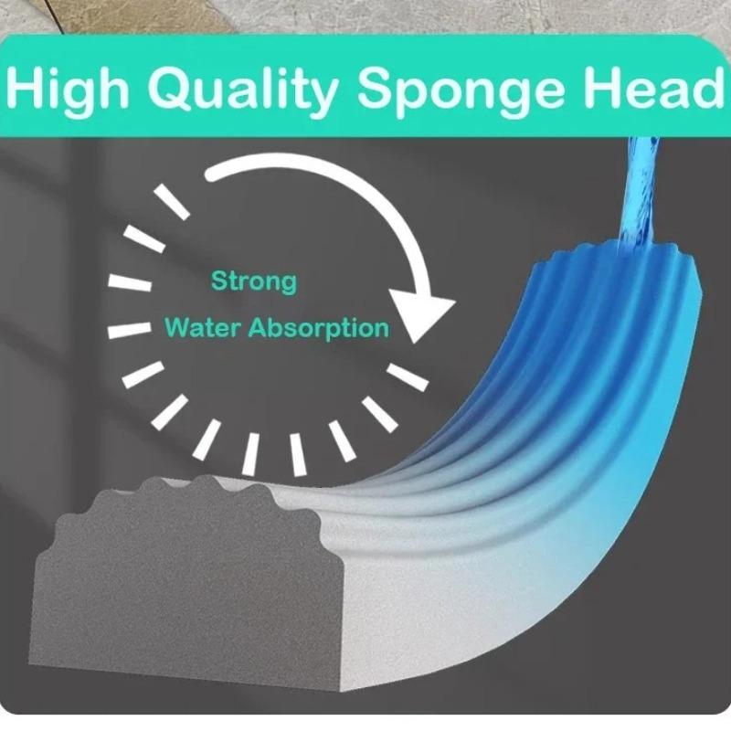 Handheld Mop Multifunctional Small Desktop Mop Handheld Hands-free Washing Sponge Kitchen Hands Free Sponge Absorbs Water Mop