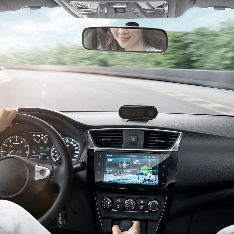 Car Digital Temperature Dashboard Clock LED Light Weather Clock Car Thermograph Car Accessory Car Clock Thermograph For Golf