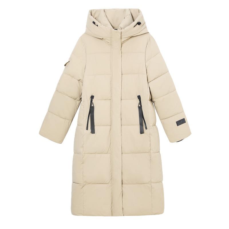 New Cotton-padded Clothes Women's Winter Long Over-the-knee Hooded Women's Cotton-padded Clothes Thickened Cotton-padded Jackets Trendy