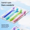 Cansan Dense Foam Rainbow Toothbrush 4-Pack