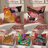 Fantasy And Creative Shoes Illustration Pillow Case Comfort Sofa Bed Silky Elegant Invisible Zipper Decorative Cushion Cover