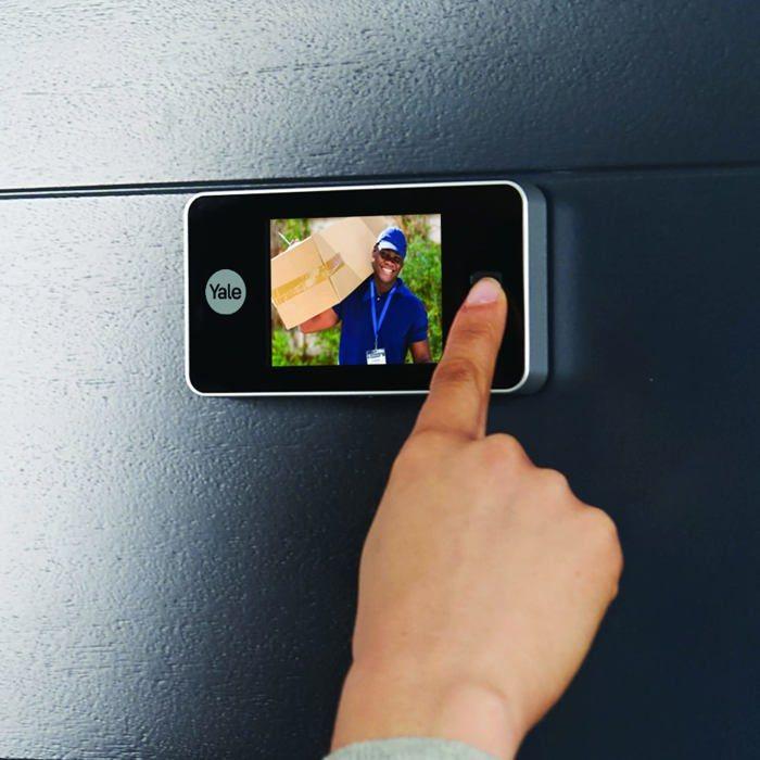 Judas - oeil de porte Yale - 45-0500-1432-00-50-01 - Judas numerique 720p , Blanc