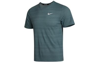Running T Shirt Men's Gray Green CU5993-387